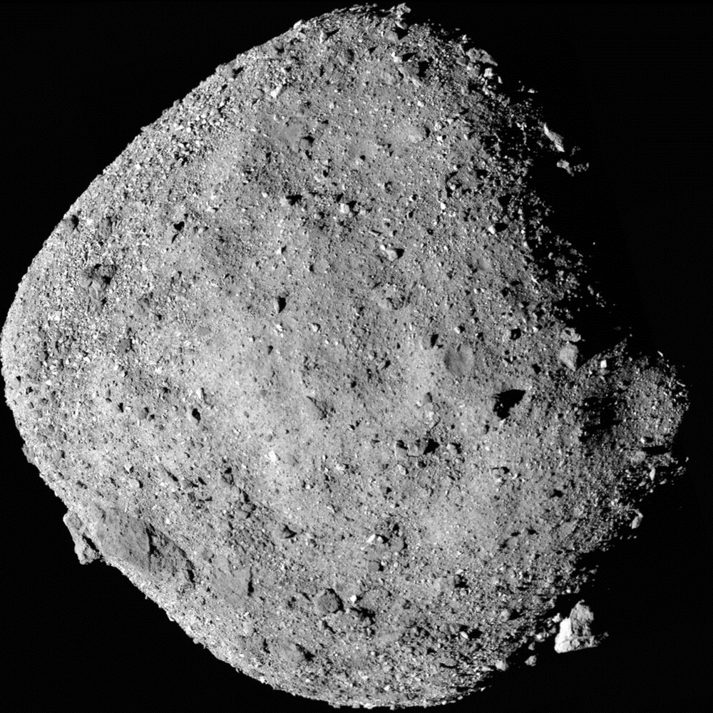 Asteroid Bennu rocky surface