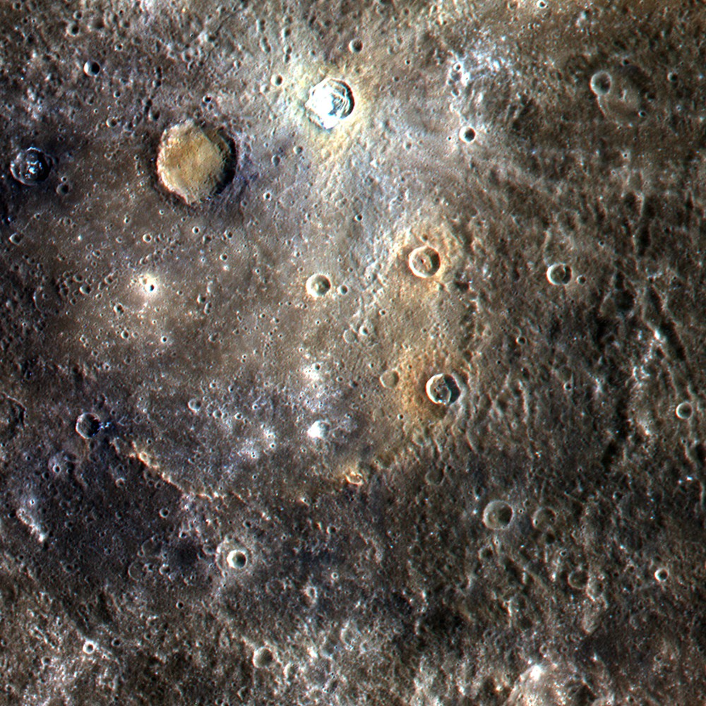 Mercury's cratered surface