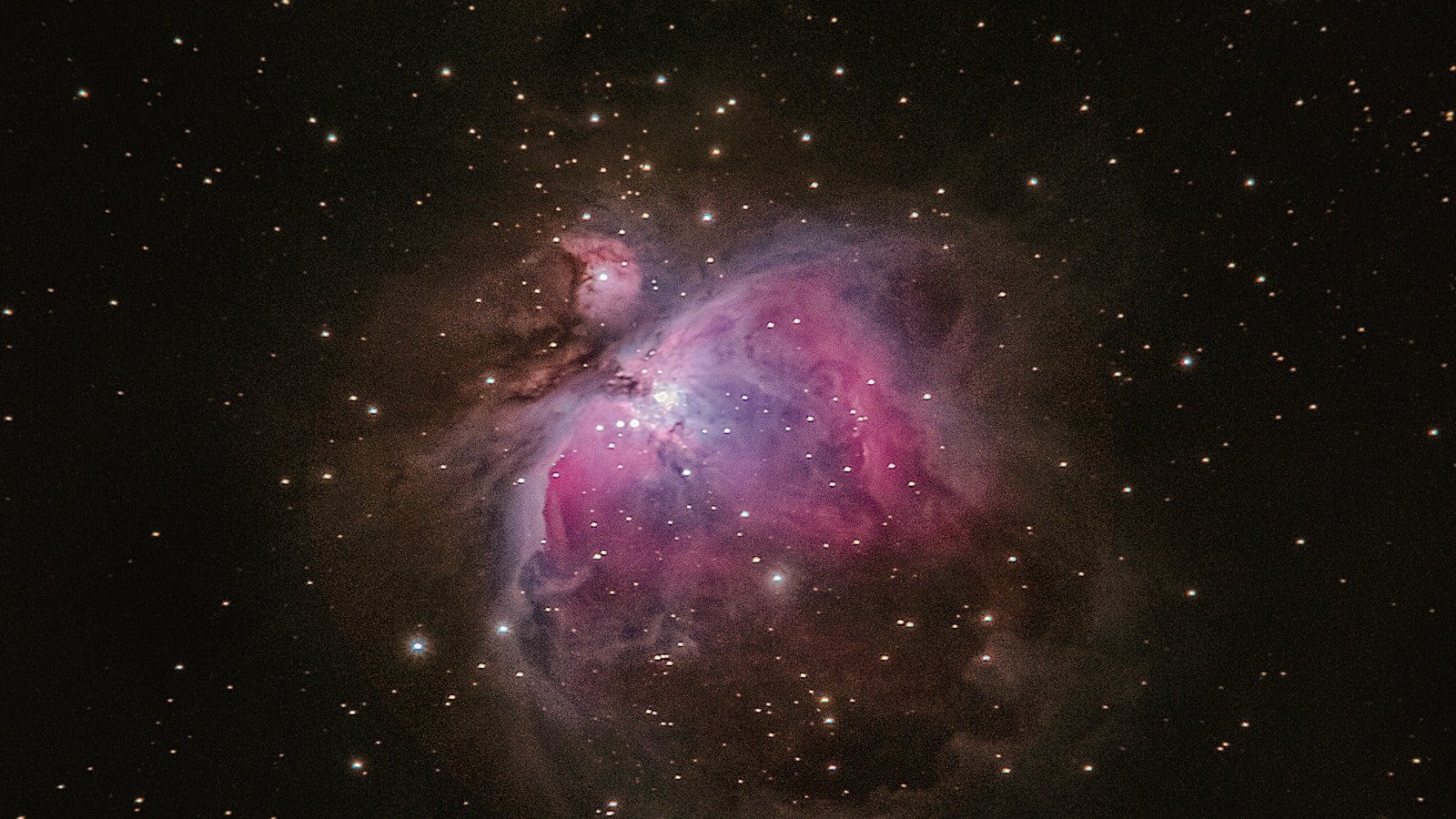 Comparison showing an astrophotography image with and without calibration frames applied
