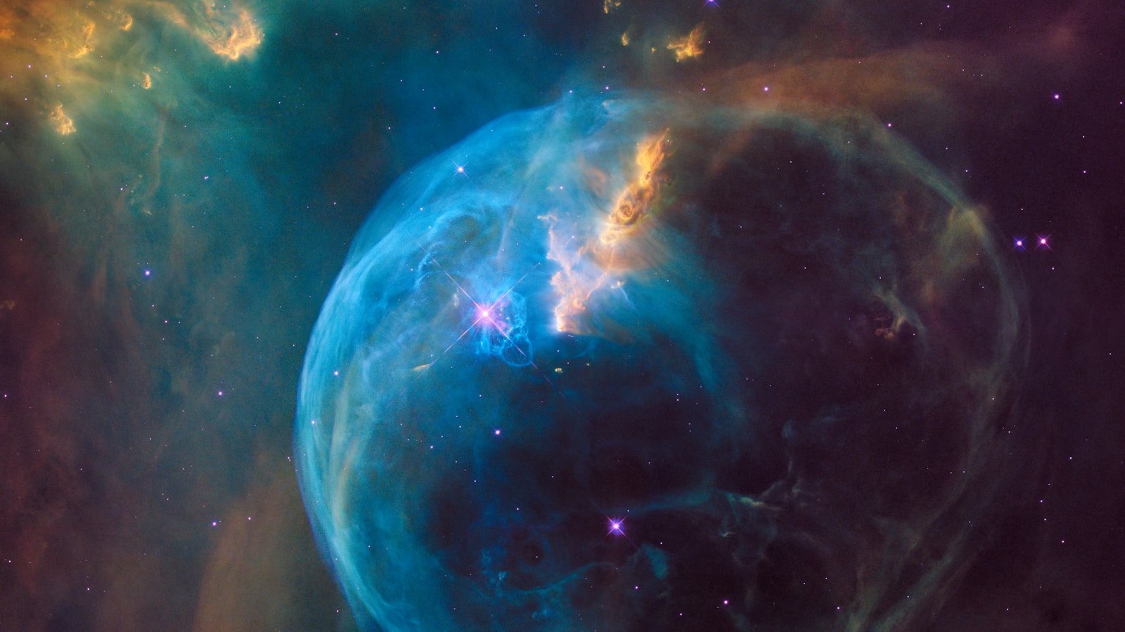 Vivid infrared nebula image as captured by JWST showing colour-mapped wavelengths